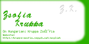 zsofia kruppa business card